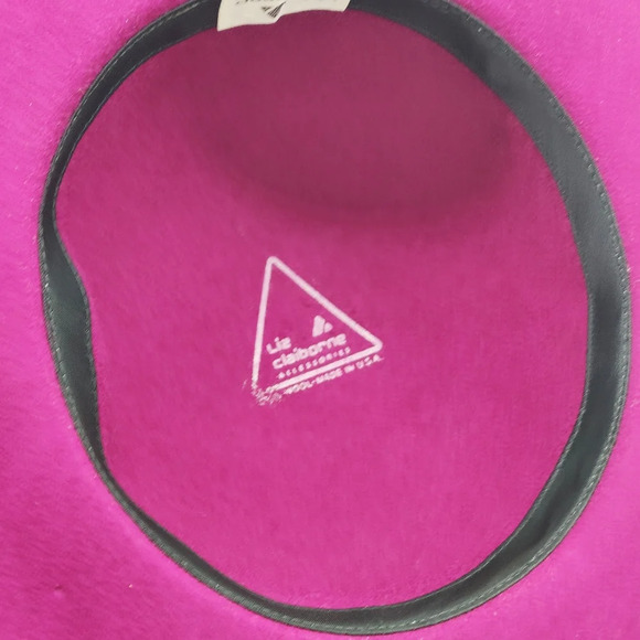 Vintage Liz Claiborne Felt Bowler Villager Hat in Fuschia - Picture 5 of 7